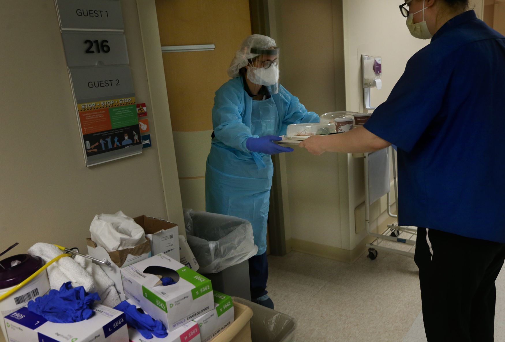 Covid unit at SSM Health St. Joseph Hospital in Lake St. Louis.
